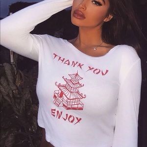 NWT fashion nova graphic long sleeve❤️‍🔥